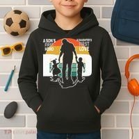 Dad A Sons First Hero A Daughters First Love Father's Day Kids Hoodie thumb 2