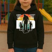Dad A Sons First Hero A Daughters First Love Father's Day Kids Hoodie thumb 3