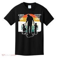 Dad A Sons First Hero A Daughters First Love Father's Day Kids T-Shirt thumb 0