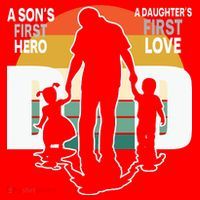 Dad A Sons First Hero A Daughters First Love Father's Day Santa Hat thumb 1