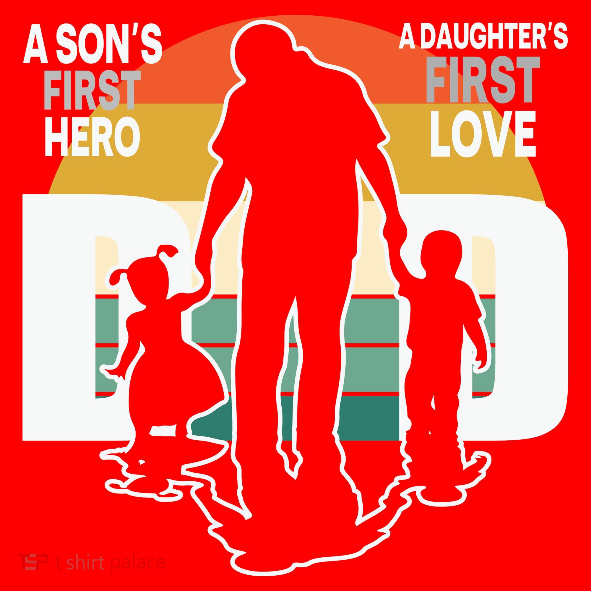 Dad A Sons First Hero A Daughters First Love Father's Day Santa Hat