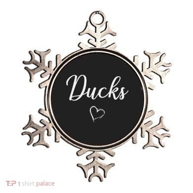Ducks Above Small Heart Taylor Ornament