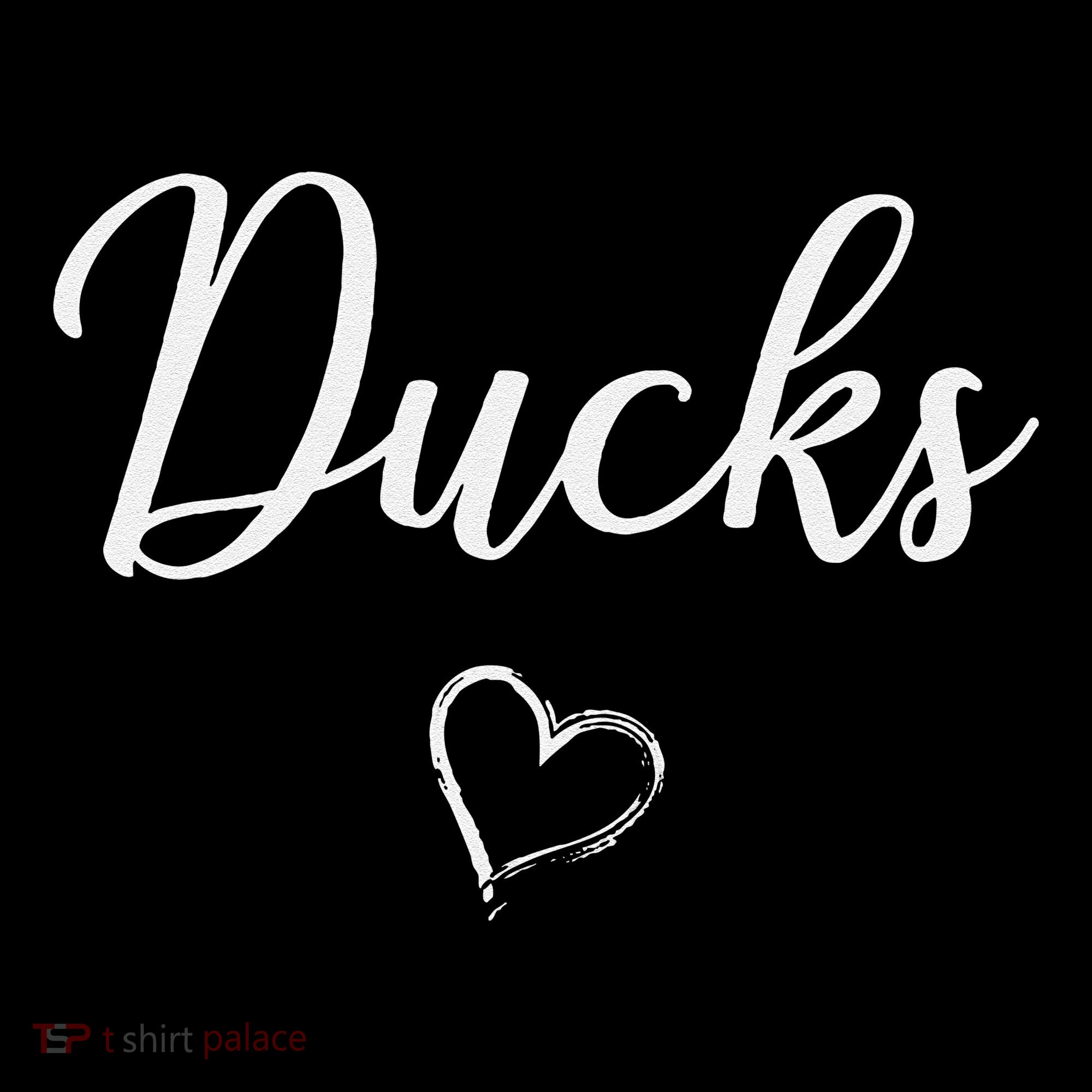 Ducks Above Small Heart Taylor Ornament