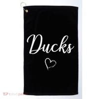 Ducks Above Small Heart Taylor Golf Towel thumb 0