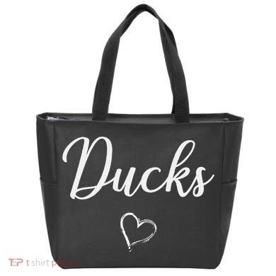 Ducks Above Small Heart Taylor Tote Bag