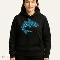 Dot Art Shark Polka Dots Women Hoodie thumb 5