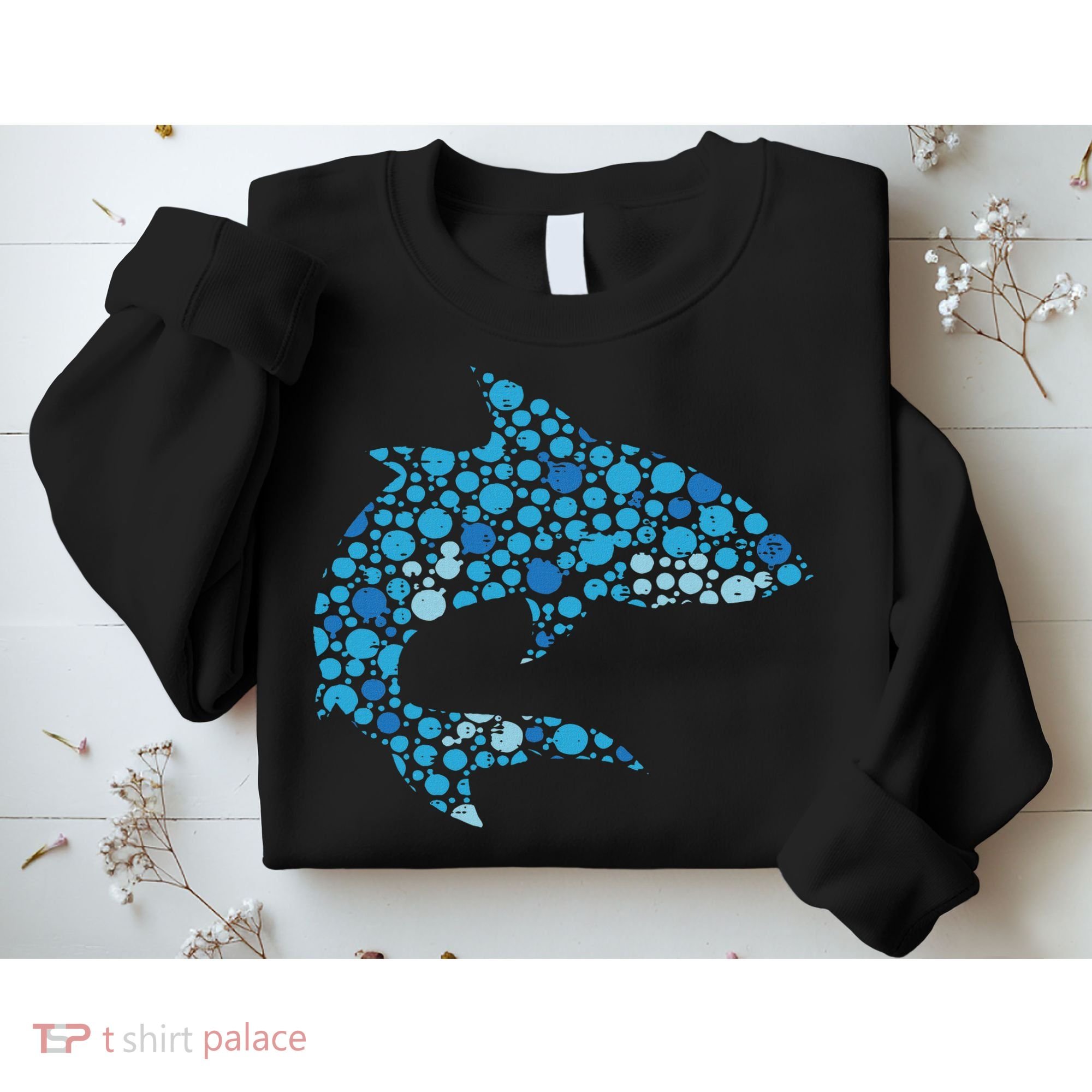 Dot Art Shark Polka Dots Women Sweatshirt