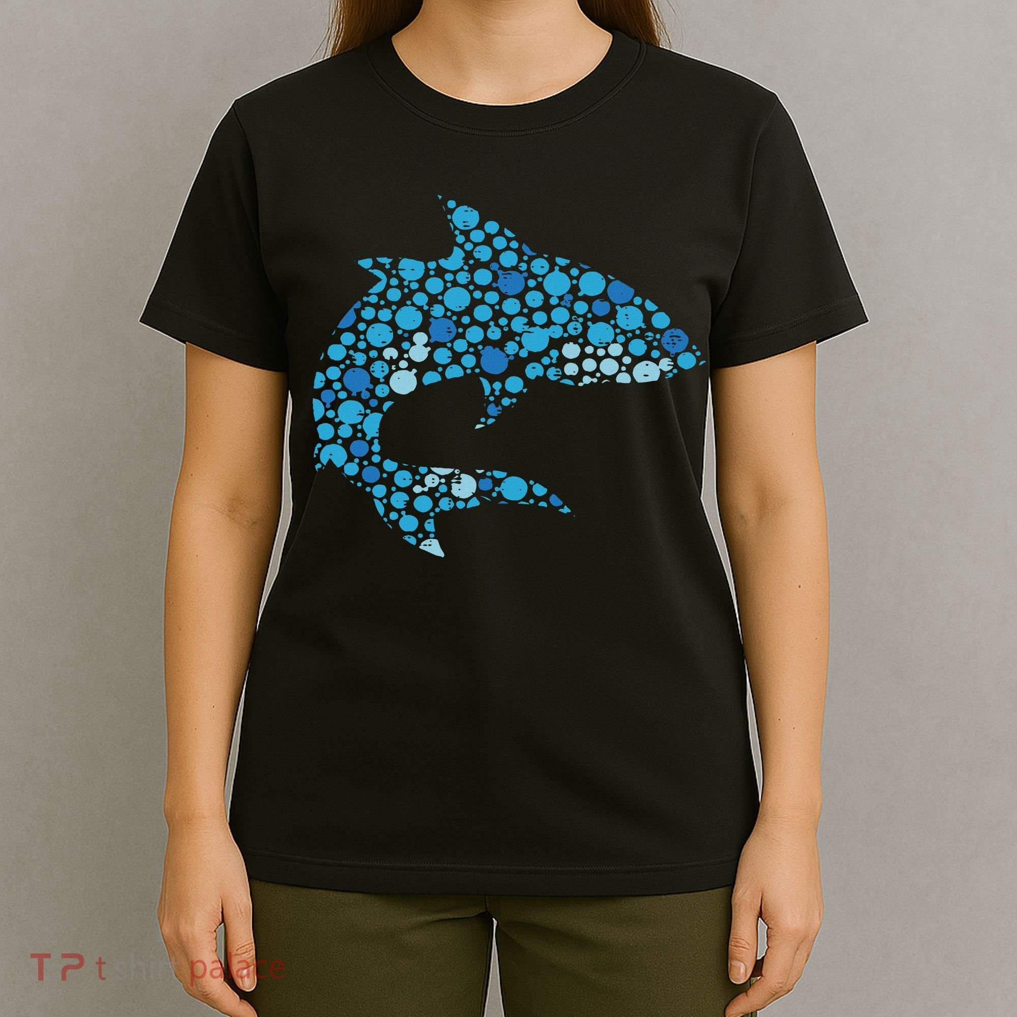 Dot Art Shark Polka Dots Women T-Shirt