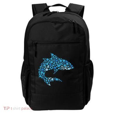 Dot Art Shark Polka Dots Women Backpack