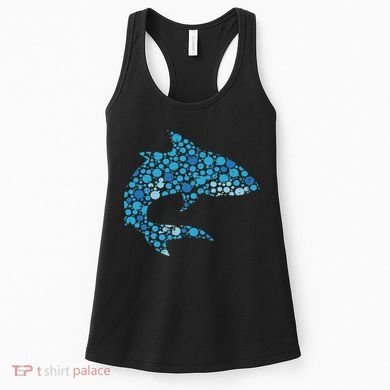 Dot Art Shark Polka Dots Women Women's Tank Top