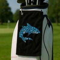 Dot Art Shark Polka Dots Women Golf Towel thumb 2