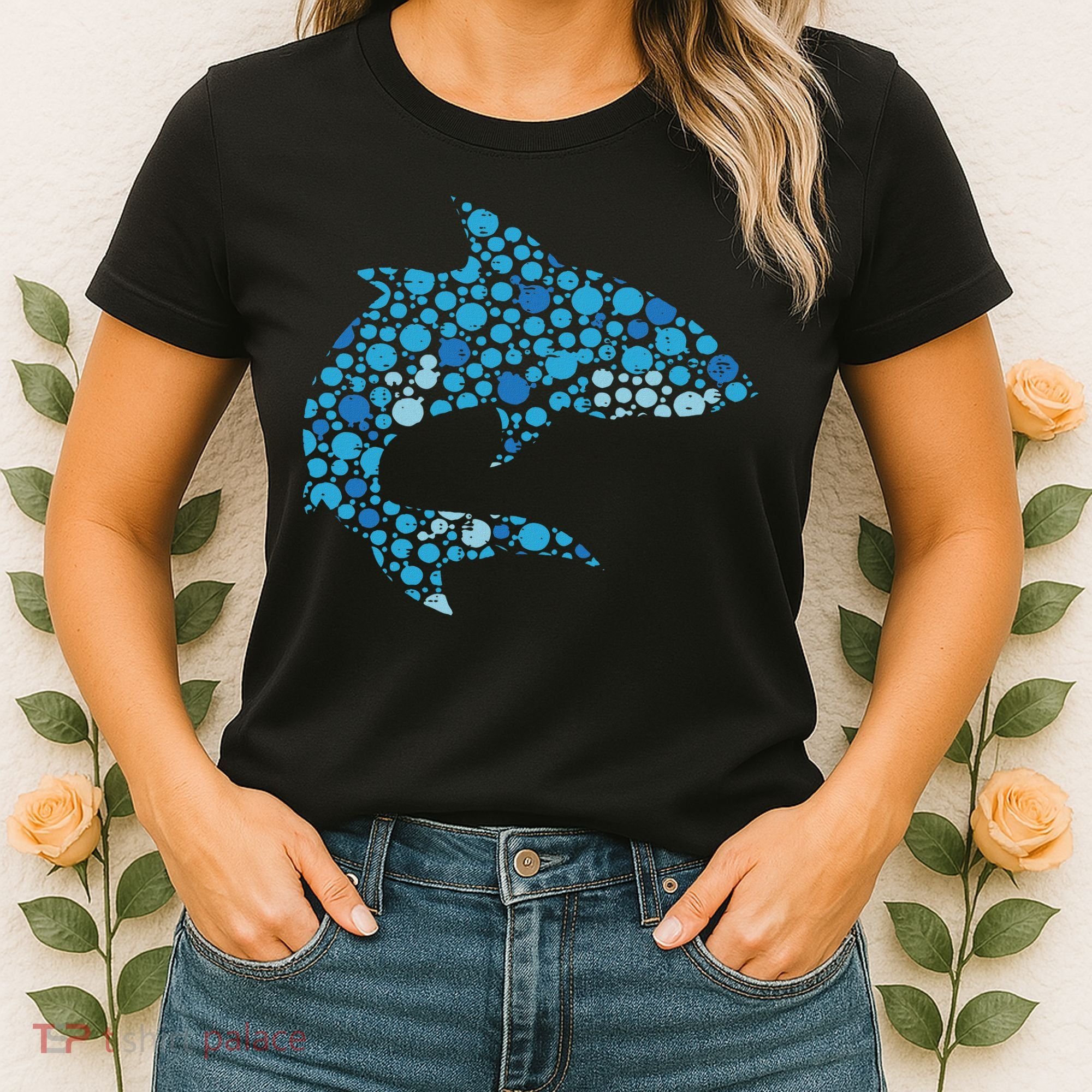 Dot Art Shark Polka Dots Women Women's T-Shirt