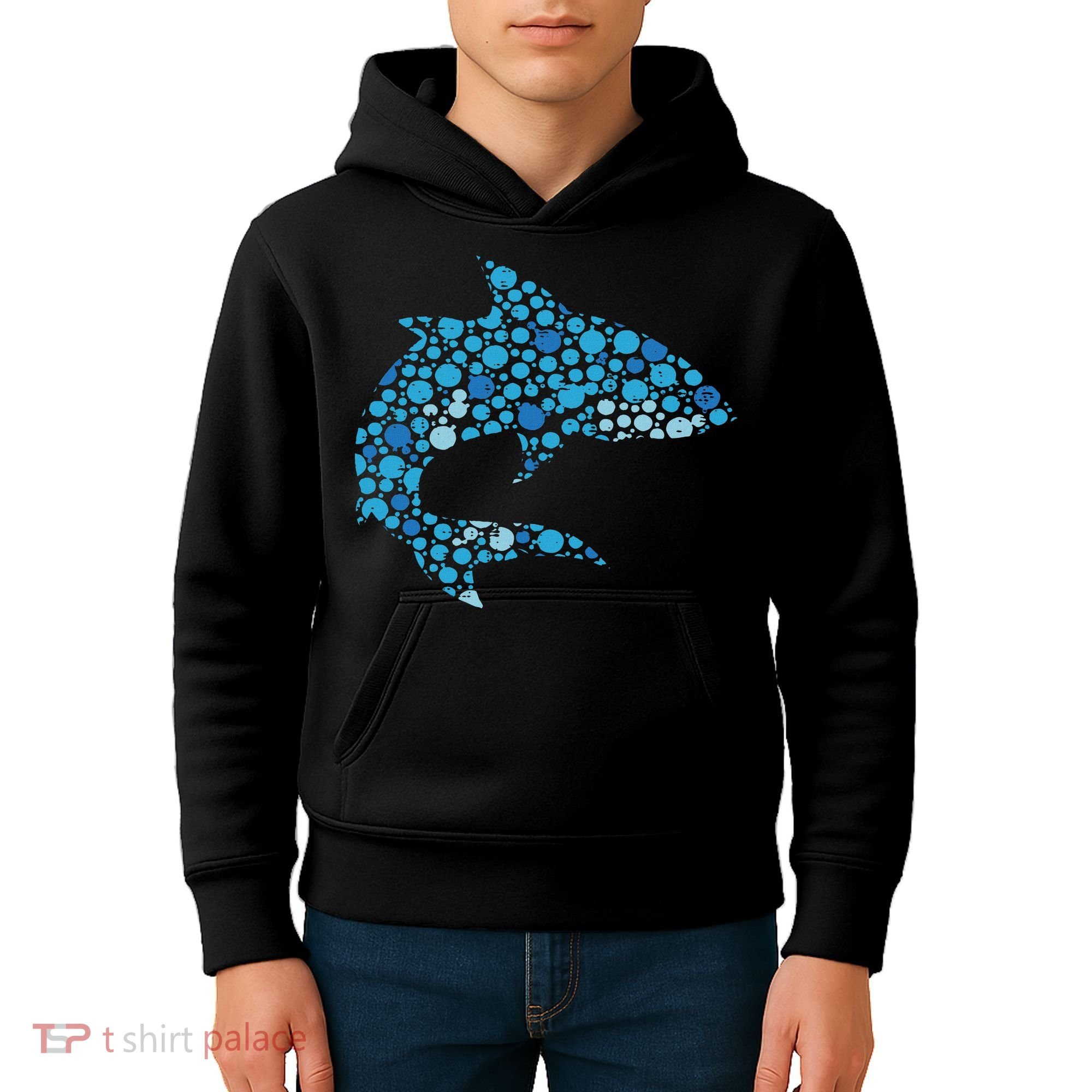 Dot Art Shark Polka Dots Women Kids Hoodie