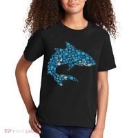 Dot Art Shark Polka Dots Women Kids T-Shirt thumb 2