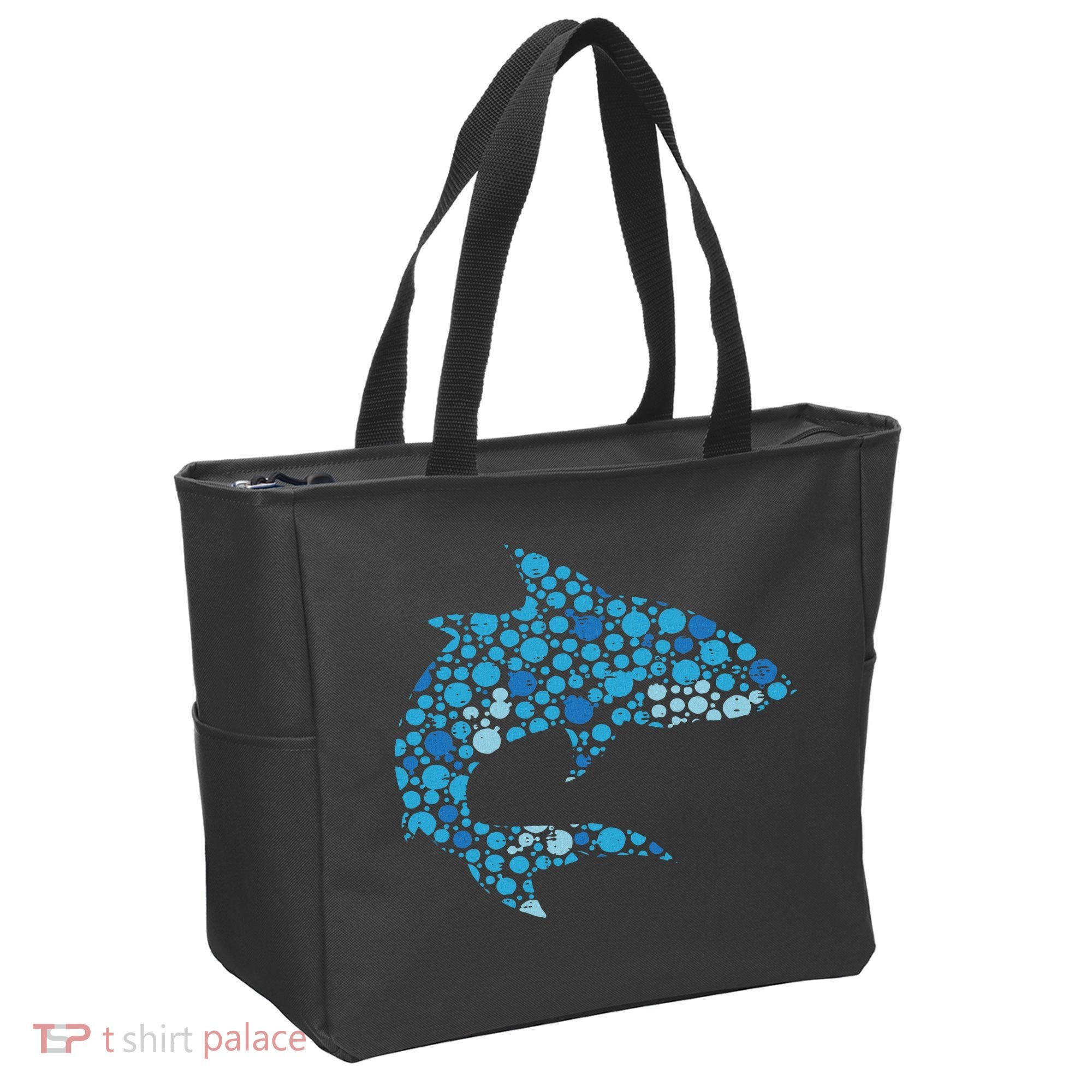 Dot Art Shark Polka Dots Women Tote Bag