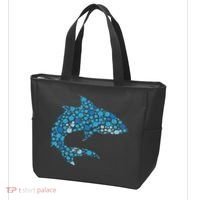 Dot Art Shark Polka Dots Women Tote Bag thumb 3