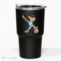 Dabbing Argentina Soccer Jersey National Flag Tumbler thumb 0