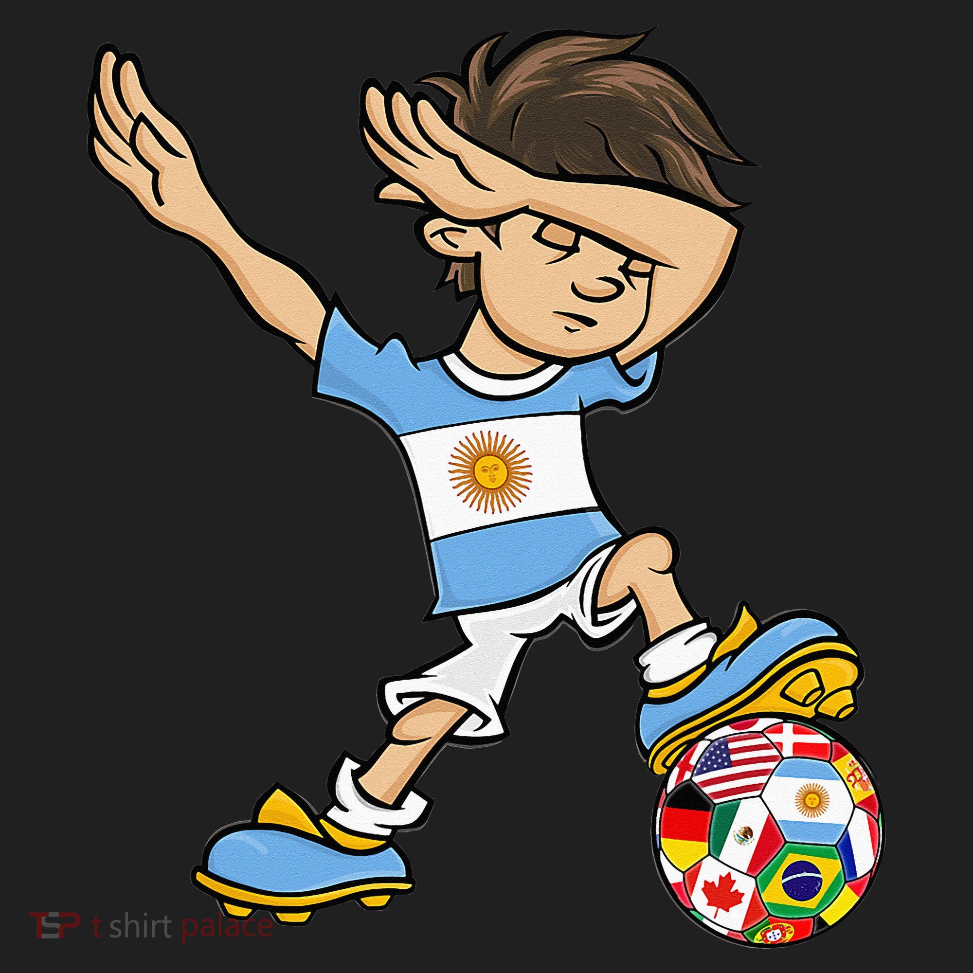 Dabbing Argentina Soccer Jersey National Flag Tumbler