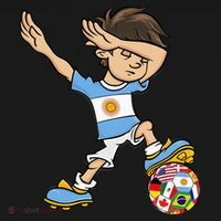 Dabbing Argentina Soccer Jersey National Flag Ornament thumb 1