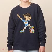 Dabbing Argentina Soccer Jersey National Flag Women's Sweatshirt thumb 0
