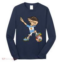 Dabbing Argentina Soccer Jersey National Flag Long Sleeve Shirt thumb 0