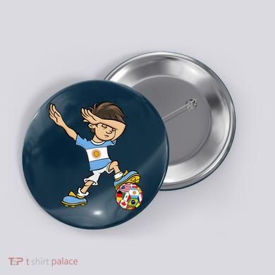 Dabbing Argentina Soccer Jersey National Flag Button