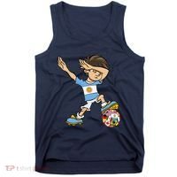 Dabbing Argentina Soccer Jersey National Flag Tank Top thumb 0