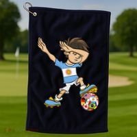 Dabbing Argentina Soccer Jersey National Flag Golf Towel thumb 1