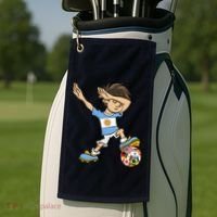 Dabbing Argentina Soccer Jersey National Flag Golf Towel thumb 2