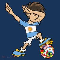 Dabbing Argentina Soccer Jersey National Flag Visor thumb 3