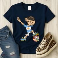 Dabbing Argentina Soccer Jersey National Flag Women's T-Shirt thumb 3