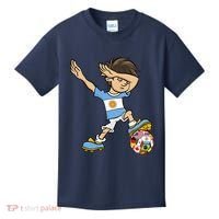 Dabbing Argentina Soccer Jersey National Flag Kids T-Shirt thumb 0
