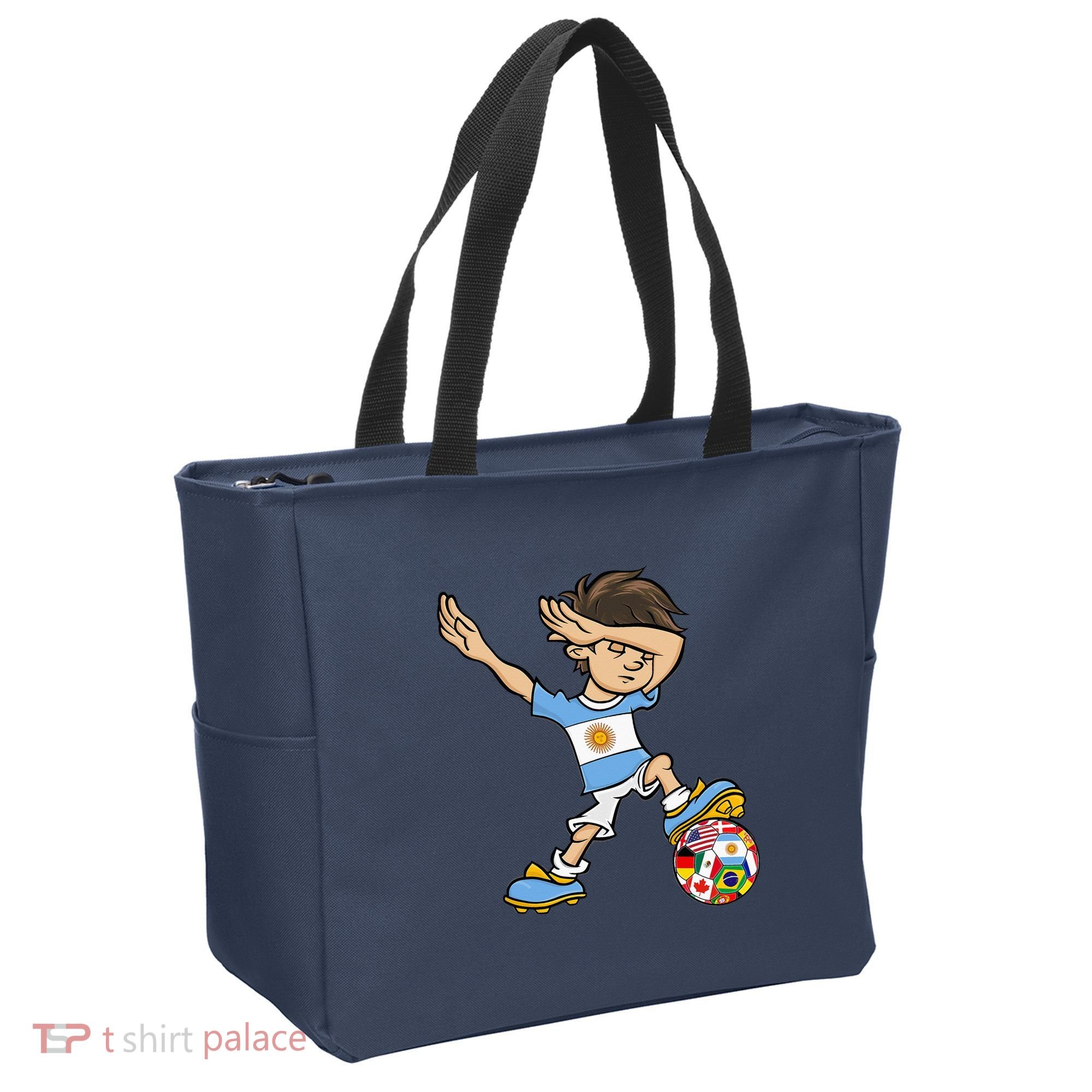 Dabbing Argentina Soccer Jersey National Flag Tote Bag