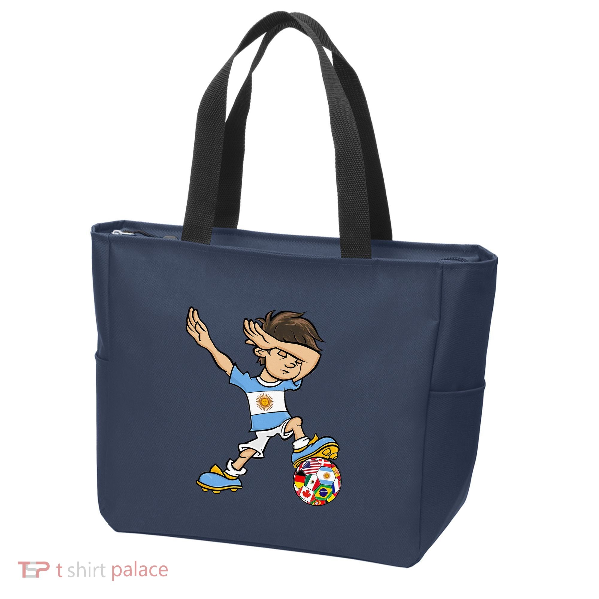 Dabbing Argentina Soccer Jersey National Flag Tote Bag
