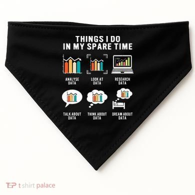 Data Analyst Statistic Scientist Funny Data Engineer Nerd USA-Made Doggie Bandana