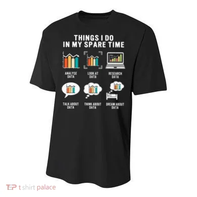 Data Analyst Statistic Scientist Funny Data Engineer Nerd Youth Performance Sprint T-Shirt