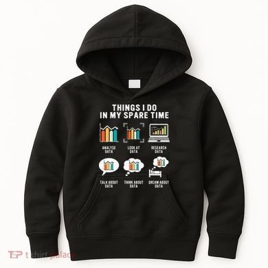 Data Analyst Statistic Scientist Funny Data Engineer Nerd Kids Hoodie