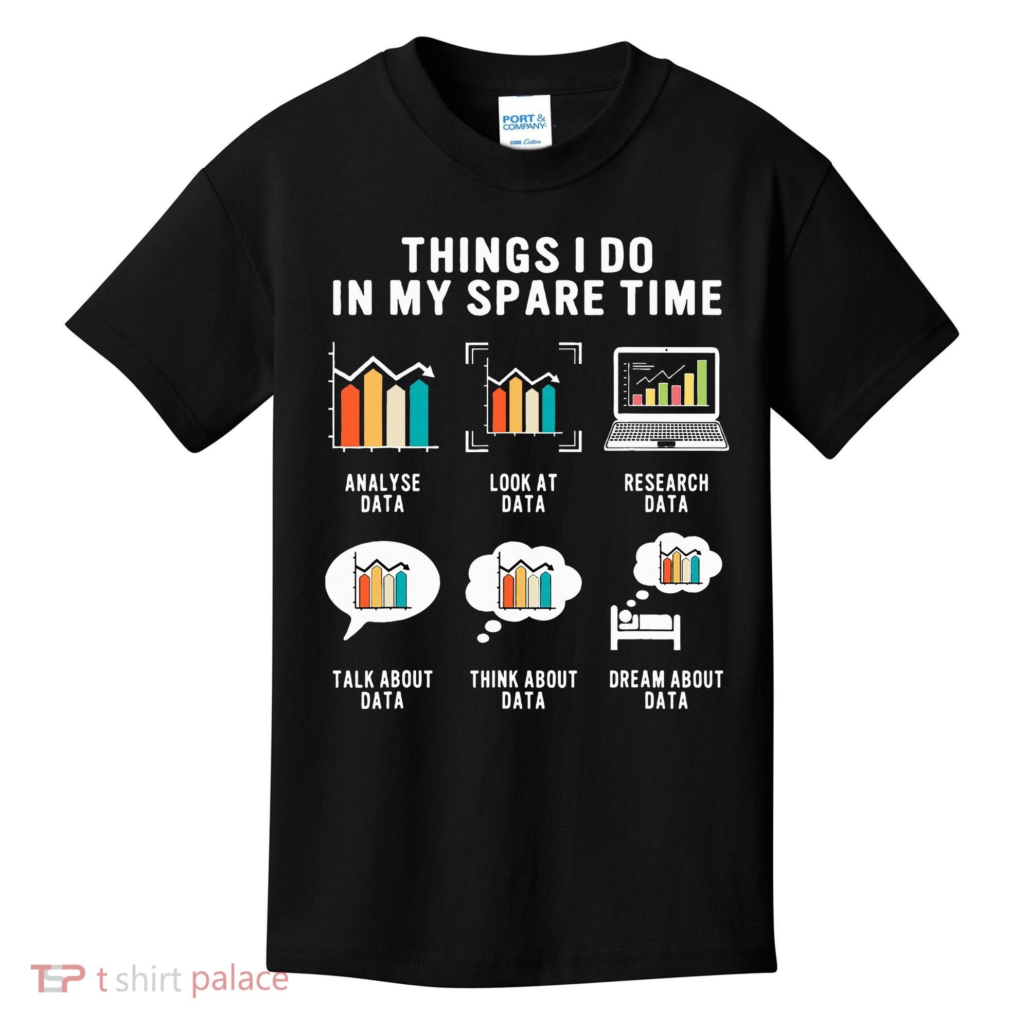 Data Analyst Statistic Scientist Funny Data Engineer Nerd Kids T-Shirt