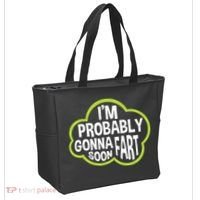 Don't Approach Sarcasm I'm Probably Gonna Fart Soon Funny Tote Bag thumb 2