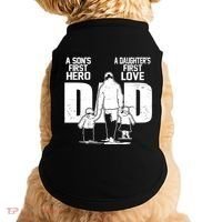 Dad A Sons First Hero Daughters First Love FatherS Day Gift Doggie Tank thumb 0