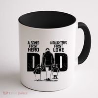 Dad A Sons First Hero Daughters First Love FatherS Day Gift Coffee Mug thumb 1