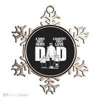 Dad A Sons First Hero Daughters First Love FatherS Day Gift Ornament thumb 0