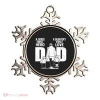 Dad A Sons First Hero Daughters First Love FatherS Day Gift Ornament thumb 0