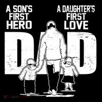 Dad A Sons First Hero Daughters First Love FatherS Day Gift Ornament thumb 1
