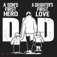 Dad A Sons First Hero Daughters First Love FatherS Day Gift Golf Towel thumb 3