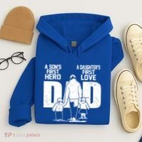 Dad A Sons First Hero Daughters First Love FatherS Day Gift Hoodie thumb 4