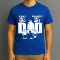 Dad A Sons First Hero Daughters First Love FatherS Day Gift T-Shirt thumb 3