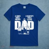 Dad A Sons First Hero Daughters First Love FatherS Day Gift T-Shirt thumb 5