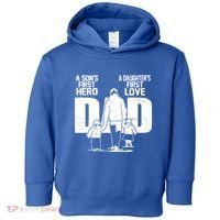 Dad A Sons First Hero Daughters First Love FatherS Day Gift Toddler Hoodie thumb 0