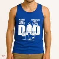 Dad A Sons First Hero Daughters First Love FatherS Day Gift Tank Top thumb 3